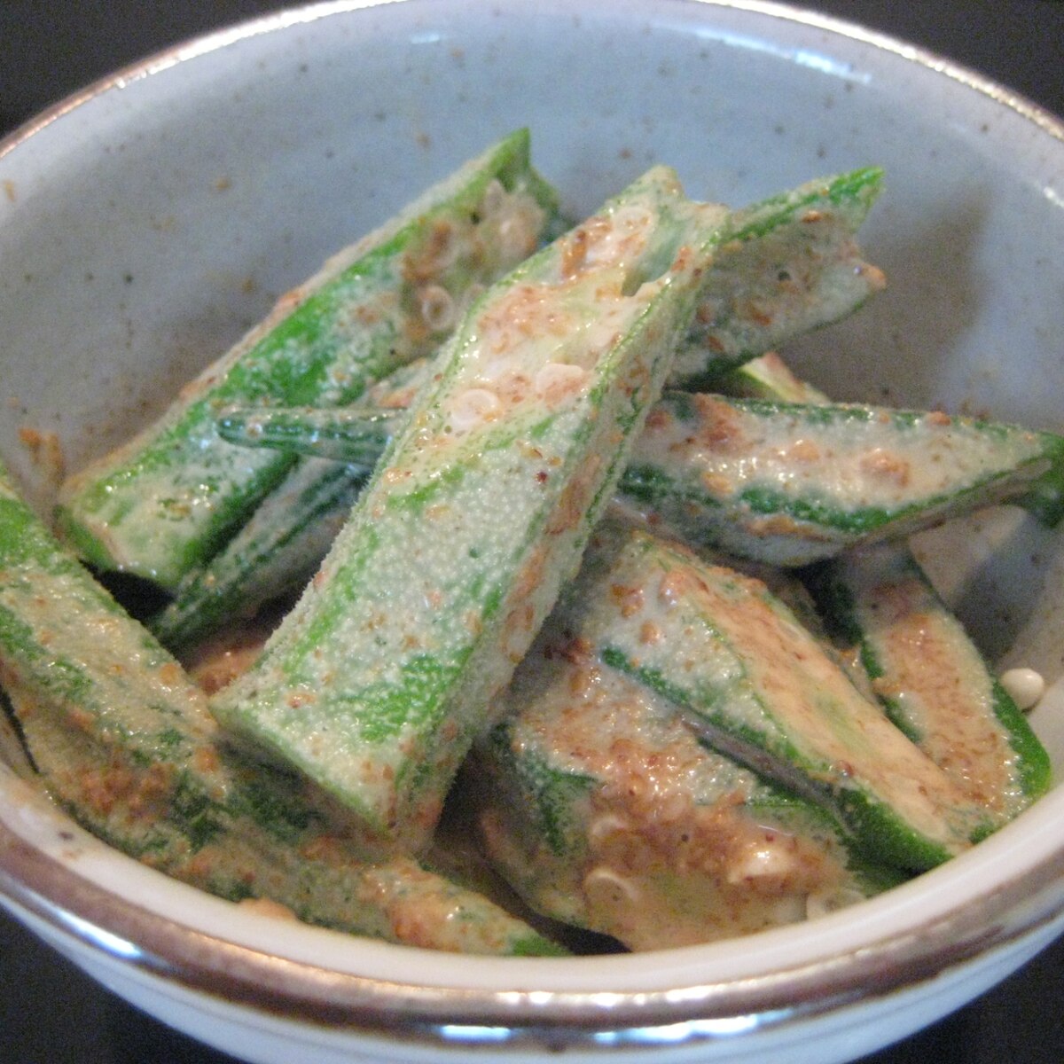 夏が旬 オクラのねりごま和え レシピ 作り方 By Nyanpyow 楽天レシピ 夏が旬 オクラのねりごま和え レシピ 作り方 By Nyanpyow 楽天レシピ